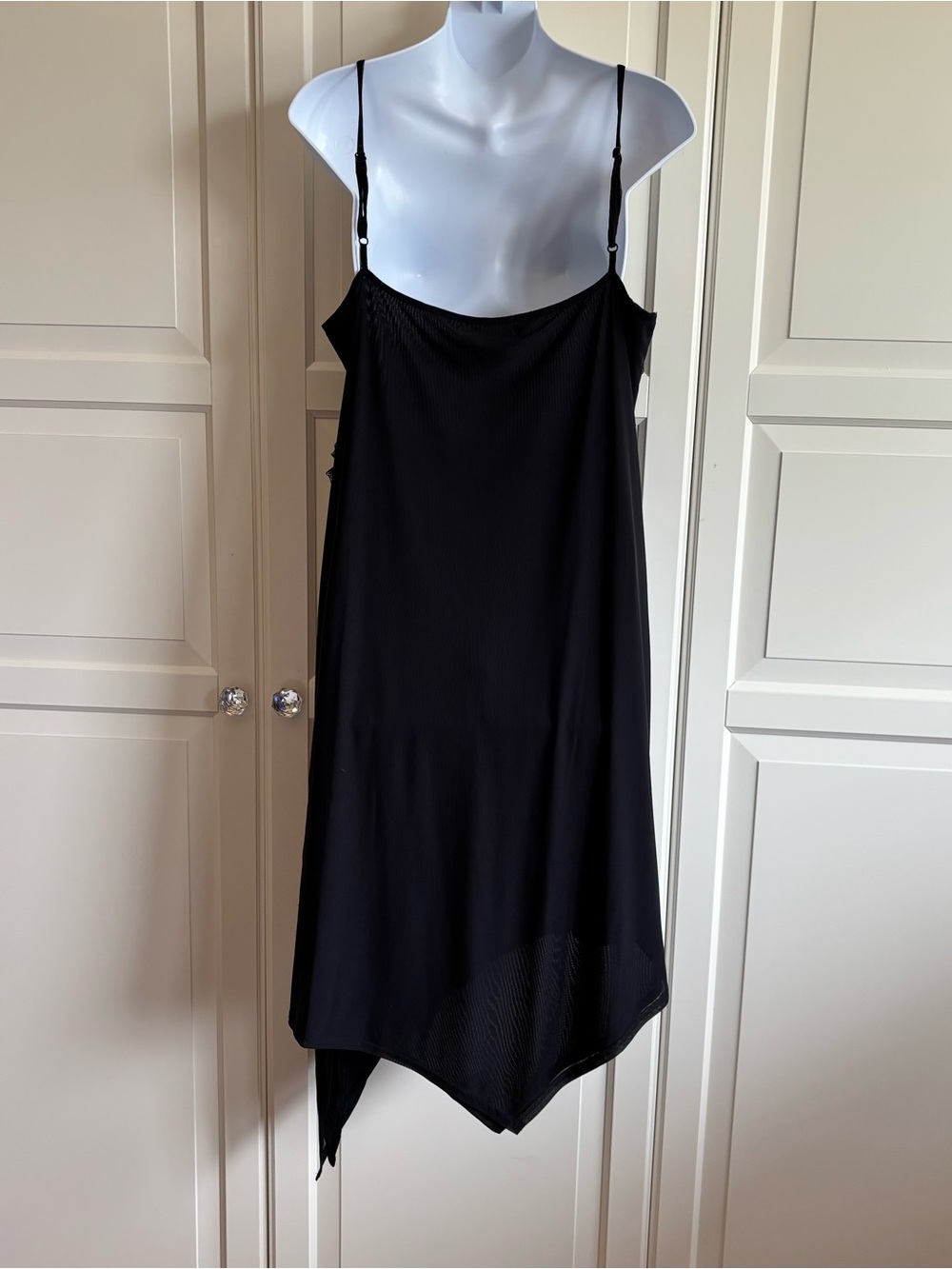 Vintage Simon Chang Asymmetrical little Black Dress formal, quiet luxury - Picture 6 of 14
